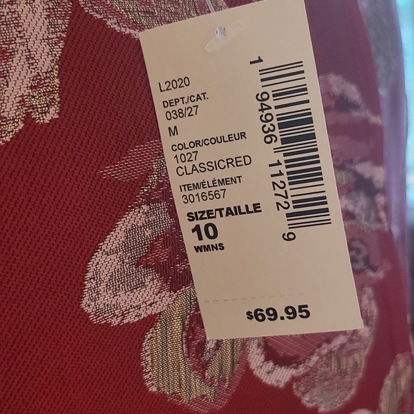 The Children's Place Floral Red Metallic Dress - Picture 6 of 6